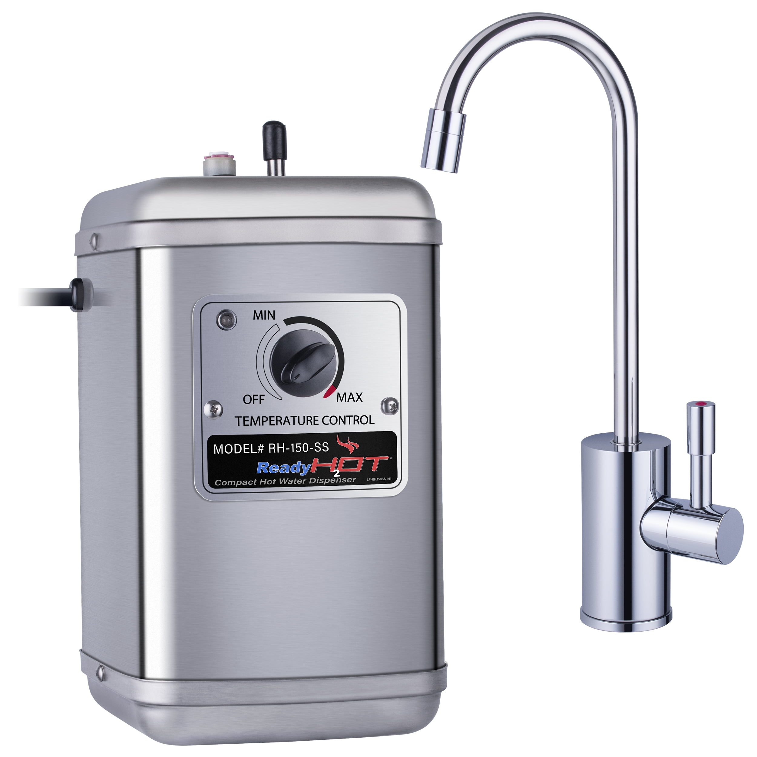 Ready Hot Compact Kitchen Hot Water Dispenser with Chrome Dual Handle Faucet 41-RH-150-F570-CH