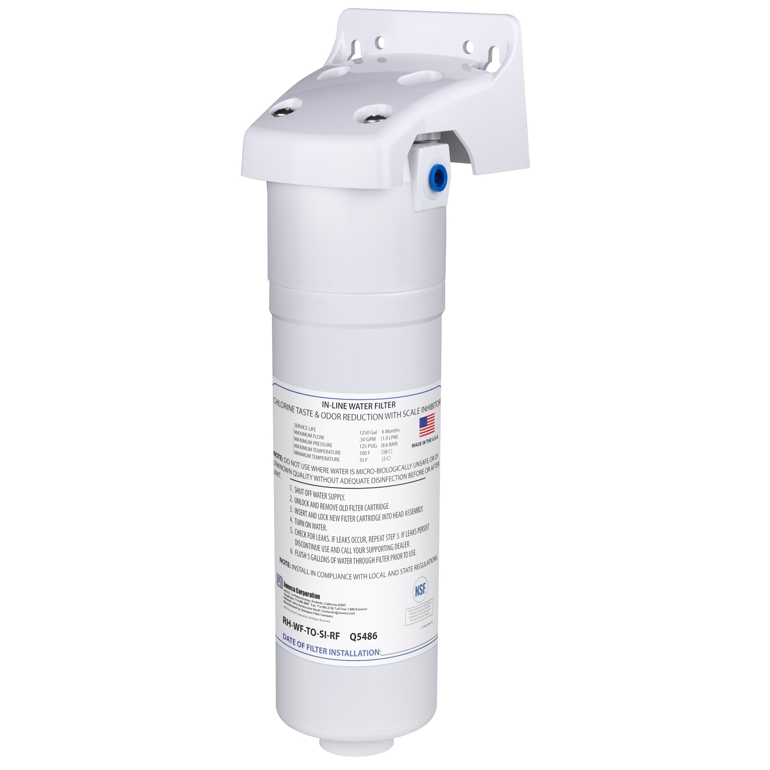White Basic Filtration System for Under Sink