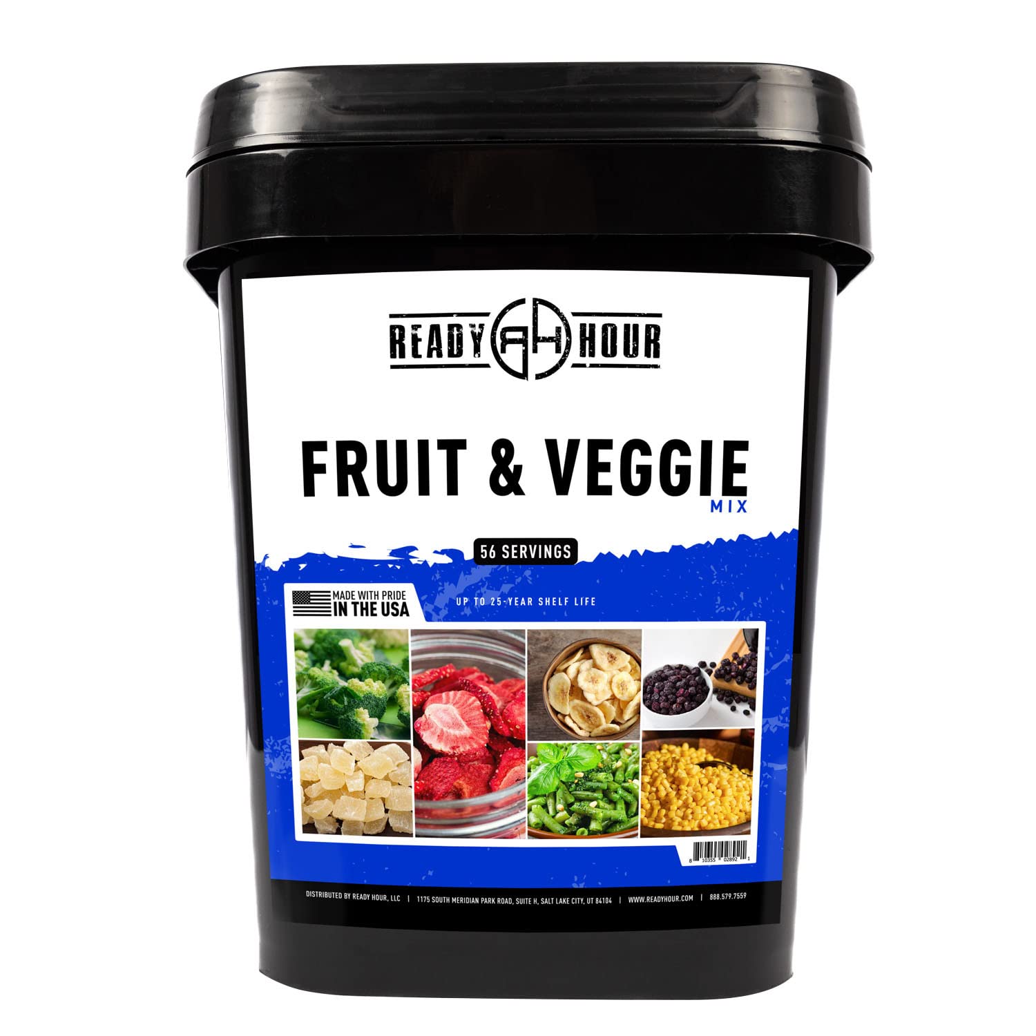 Ready Hour, Fruit & Veggie Mix, NonPerishable FreezeDried Food, 30