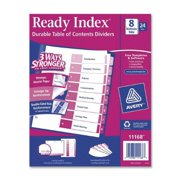 Ready Index Customizable Table Of Contents Asst Dividers, 8-Tab, Ltr, 24 Sets