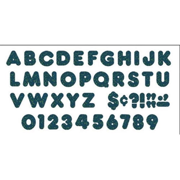 Ready Letters 2 In Casual Green-Sparkle