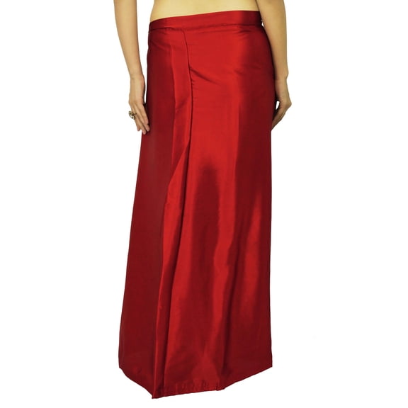 Ready-Made Inskirt Lining For Sari Indian Satin Silk Petticoat Gift For Women