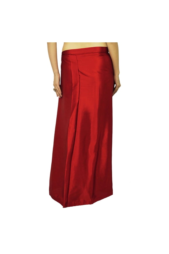 Ready-Made Inskirt Lining For Sari Indian Satin Silk Petticoat Gift For Women
