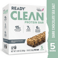 thumbnail image 1 of Ready Nutrition Dark Chocolate Sea Salt Clean Protein Bar, 5 Count, 1 of 11