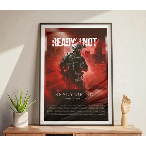 Ready Or Not Poster Gaming Poster Video Game Prints Wall Decor Art