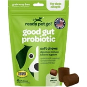 Ready Pet Go! Good Gut Probiotic, Digestive and Immune Support Dog Soft Chew for Gut Health, Probiotics for Diarrhea and Gas Relief, 60 Ct