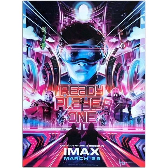 Ready Player One 2018 IMAX Movie Poster, Steven Spielberg Wall Art Print