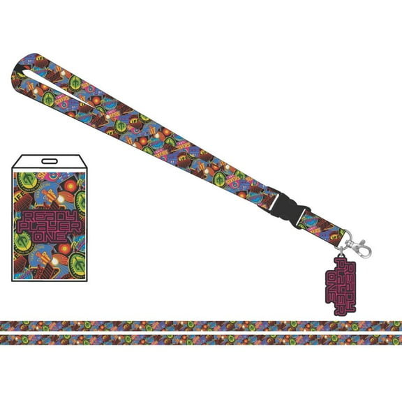 Ready Player One Badge Pattern Lanyard