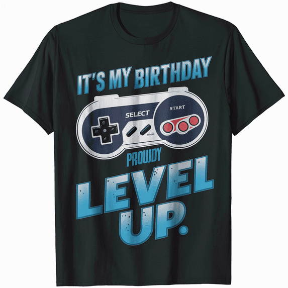 Ready Player One Birthday Boy Level Up Tee