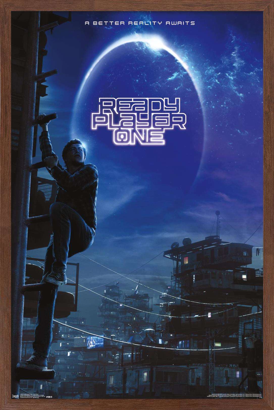 Ready Player One - One Sheet Wall Poster, 14.725" x 22.375", Framed