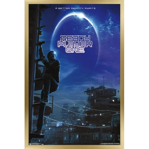 Ready Player One - One Sheet Wall Poster, 22.375" x 34", Framed