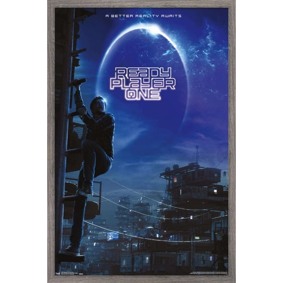 Ready Player One - One Sheet Wall Poster, 22.375" x 34", Framed