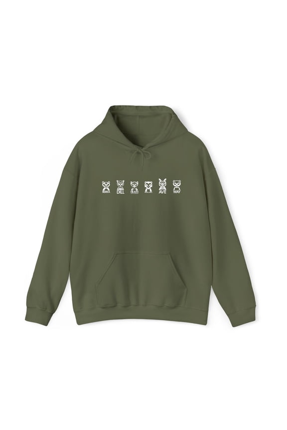 Ready Rangers 2003 Classic Alien Workshop Pendleton Skateboard Hoodie Print - M / Military Green
