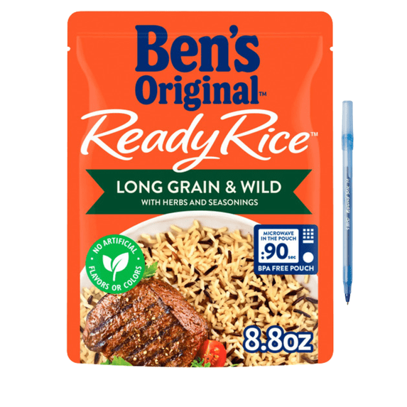 Pre Cooked Rice Walmart Ready Rice Long Grain and Wild Flavored Rice, Easy Dinner Side, 8.8 oz ...
