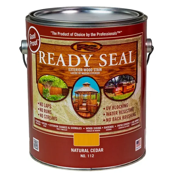 Ready Seal 112 Exterior Wood Stain & Sealer, Flat Natural Cedar, 1-Gallon - Quantity 1