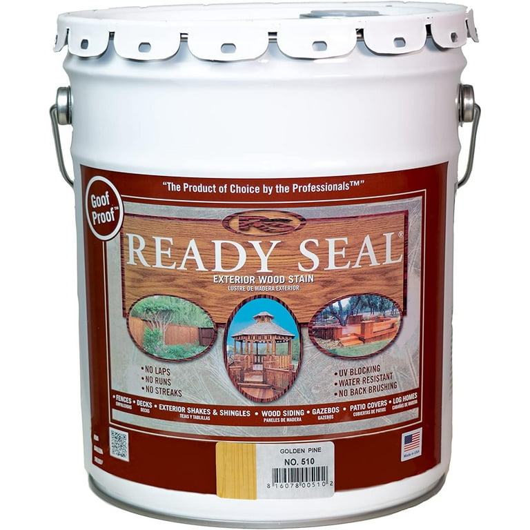 Ready Seal 5 Gal. Golden Pine Exterior Wood Stain and Sealer Ready Seal 5 Gal. Golden Pine Exterior Wood Stain and Sealer