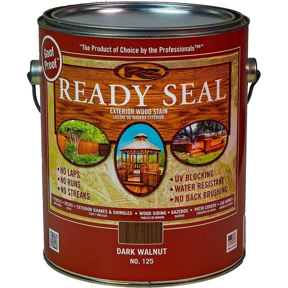 Ready Seal Exterior Stain and Sealer-1 Gallon can (Dark Walnut 125)