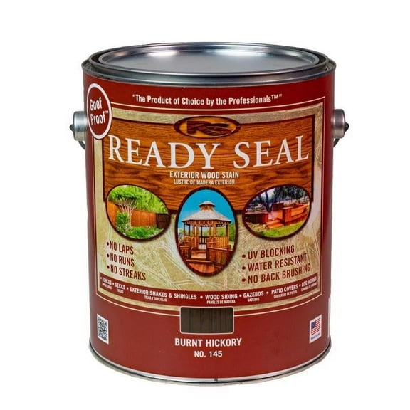 Ready Seal Goof Proof Semi-Transparent Wood Stain and Sealer - Oil-Based - 1 gal, Burnt Hickory