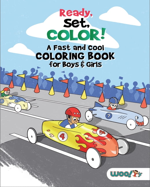 Woo! Jr. Kids Activities Books Ready, Set, Color! a Fast and Cool ...