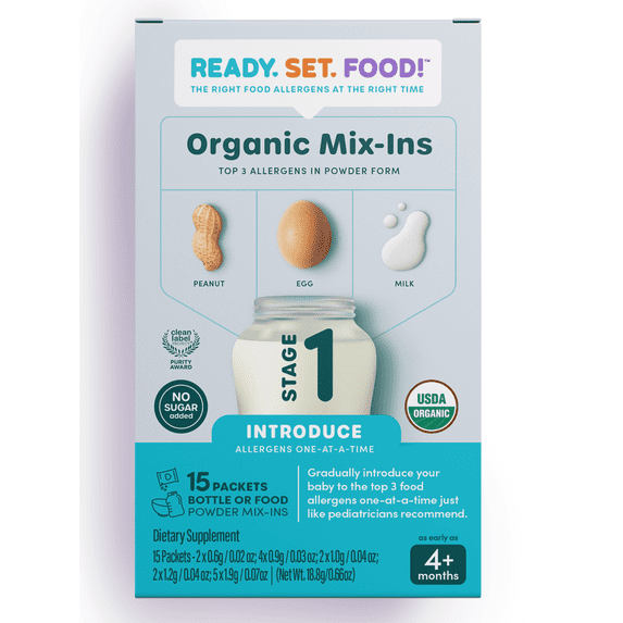 Ready, Set, Food! Early Allergen Introduction Mix-Ins, 4+ Months, Stage 1 15 Day, Unflavored