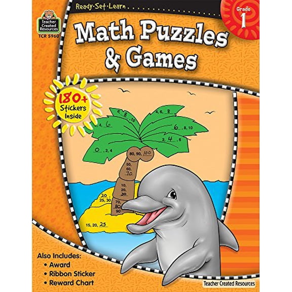 Pre-Owned Math Puzzles and Games, Grade 1 9781420659603