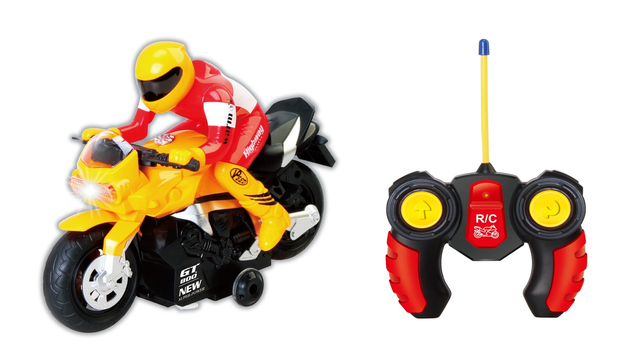 Ready! Set! Race! RC Motocycle Remote Control Toy - Yellow