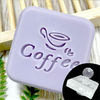 CRASPIRE Handmade Soap Stamp Flower Acrylic Soap Stamp Letter Soap Chapter  Embossing Stamp Mini Seal for Soap Clay Biscuits Gummies Arts Crafts Making
