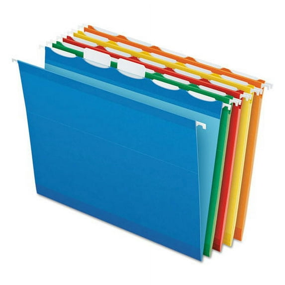 "Ready-Tab Colored Reinforced Hanging Folders, Letter Size, 1/5-Cut Tab, Assorted, 25/box | Bundle of 2 Boxes"