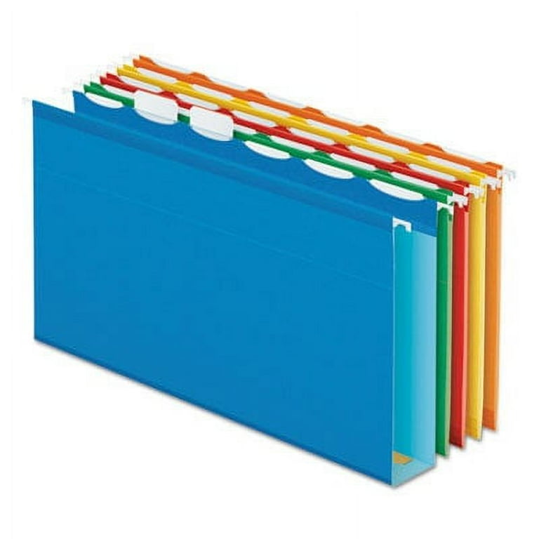 Ready-Tab Extra Capacity Reinforced Colored Hanging Folders, Legal Size, 1/6-Cut Tabs, Assorted Colors, 20/Box Ready-Tab Extra Capacity Reinforced Colored Hanging Folders, Legal Size, 1/6-Cut Tabs, Assorted Colors, 20/Box