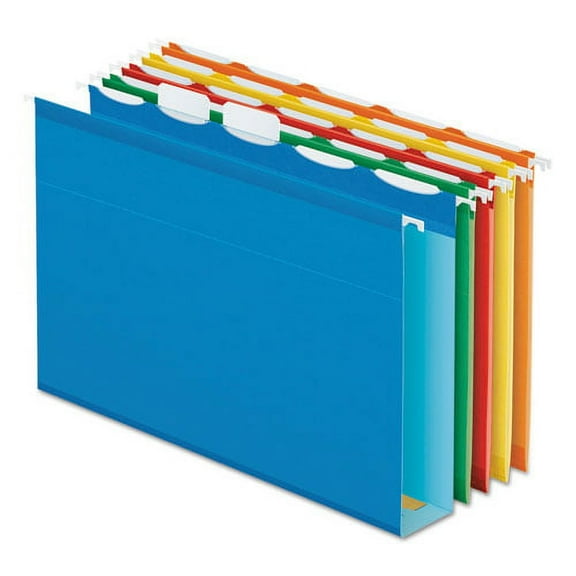 "Ready-Tab Extra Capacity Reinforced Colored Hanging Folders, Letter Size, 1/5-Cut Tab, Assorted, 20/box | Bundle of 2 Boxes"