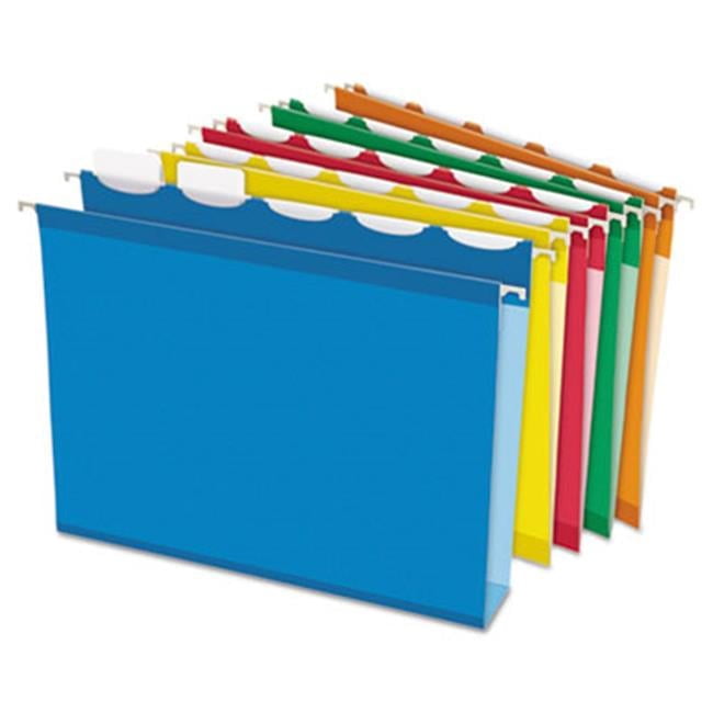 Ready-Tab Hanging File Folders  2 in. Capacity  Letter  Assorted  20-Box