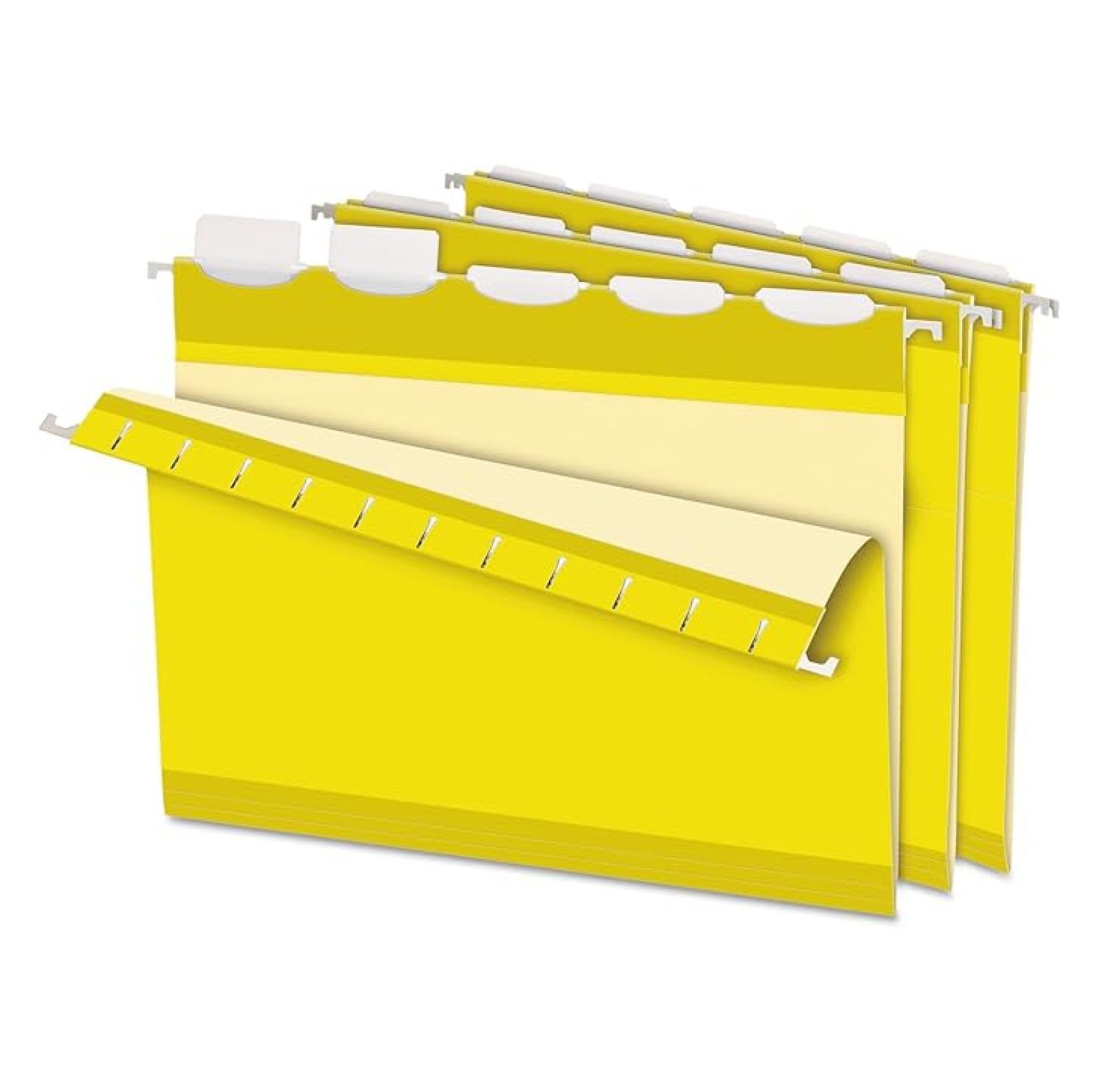 Ready-Tab Hanging File Folders, Letter Size, 5 Tab Yellow - Reinforced Hanging Folders, 25 Pack - Office Filing, Document Organization, Color Coded