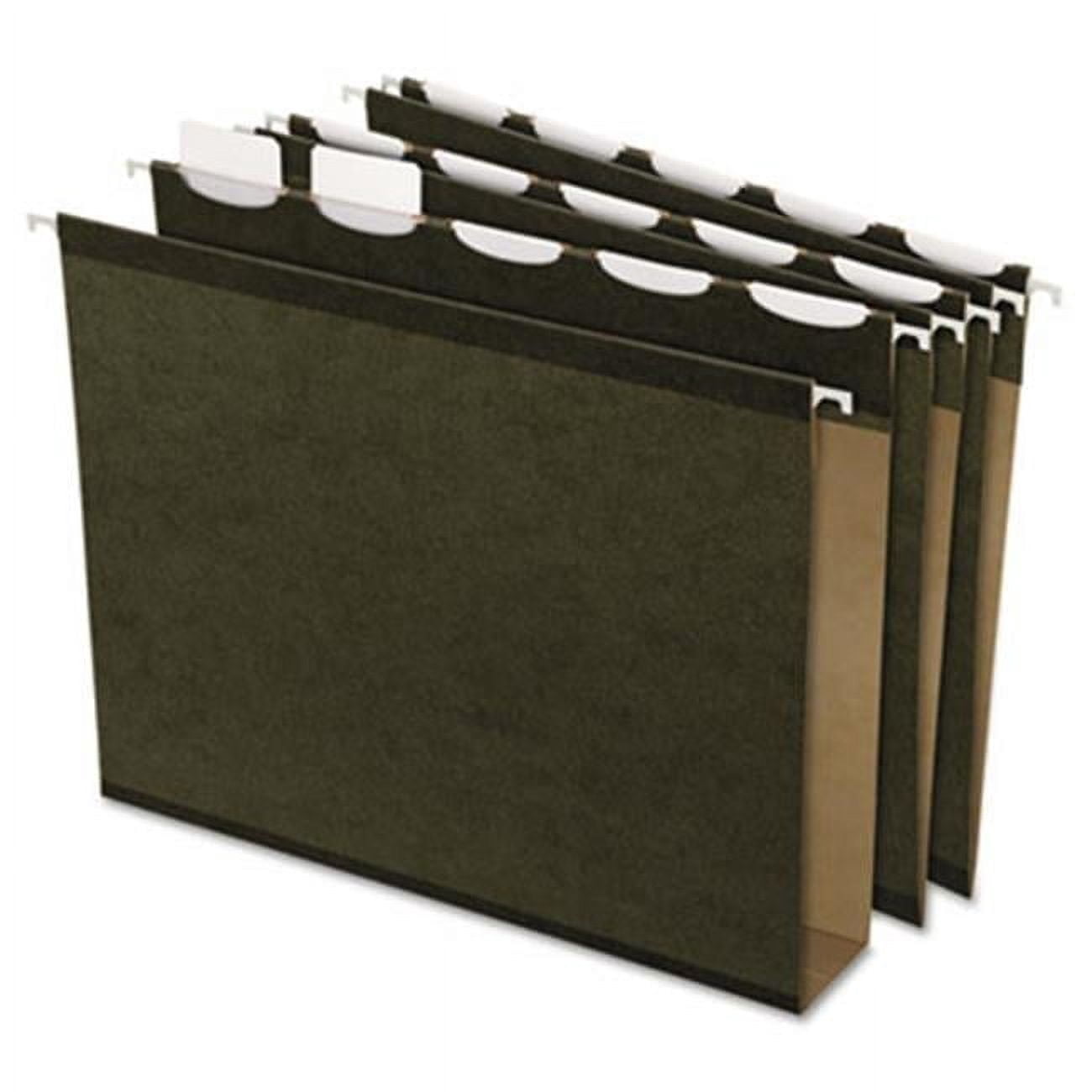 Ready-Tab Lift Tab  2 in. Capacity Hanging File Folders  Letter  Green  20-Box