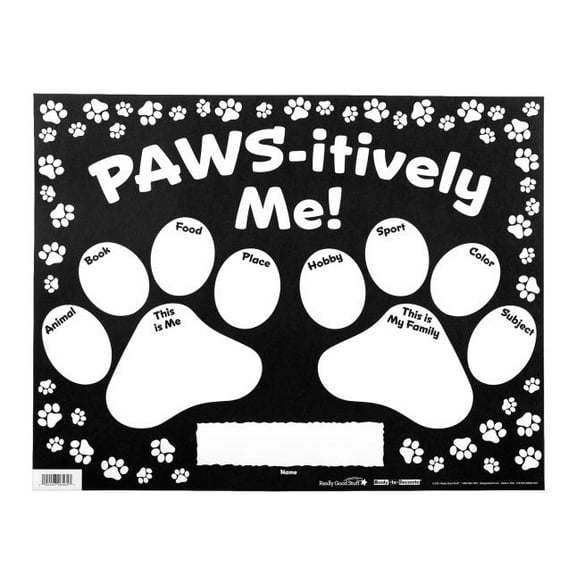 Ready-To-Decorate All About Me Paws - Set of 24