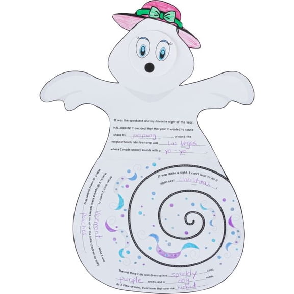 Ready-To-Decorate Fill-In-The-Blank Ghosts - 24 posters