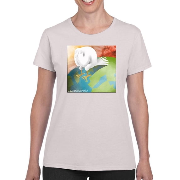 Ready To Give Up T-Shirt Women -Wilfred Hildonen Designs, Female x-Large