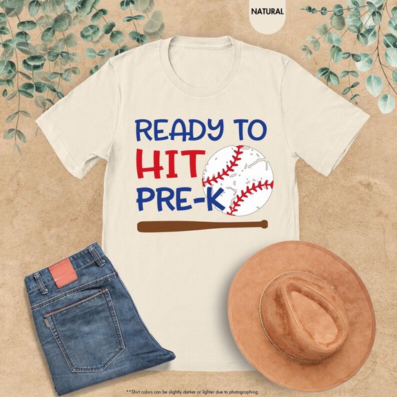 Ready To Hit Pre-k School Baseball School Teacher Pre-k Baseball Baseball Team T-shirt