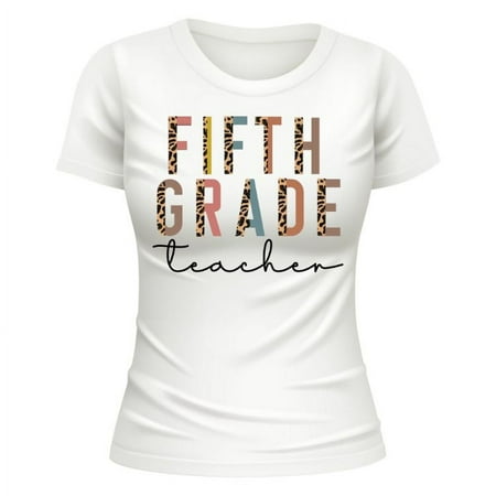 Ready To Press Sublimation Heat Press Transfer For Back To School - Fifth Grade Teacher Transfers