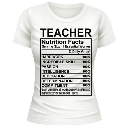 Ready To Press Sublimation Heat Press Transfer For Back To School - Teacher Nutrition Facts