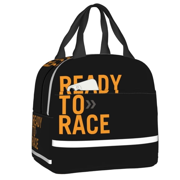 Ready To Race Insulated Lunch Bags for Women Reusable Motorcycle Rider Racing Thermal Cooler Lunch Box Beach Camping Travel