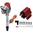 thumbnail image 1 of Ready-To-Run R2R Distributor And 50,000 Volts E-Coil Small Block Big Block Chevrolet GM 283 305 307 327 350 400 396 427 454 Red Small Cap, 1 of 9