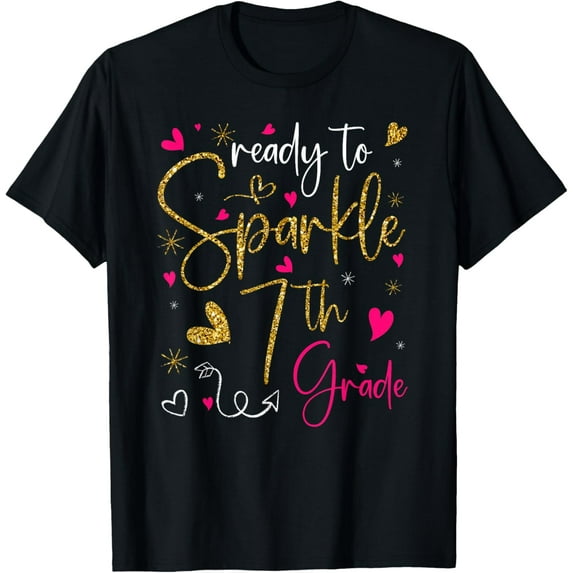 Ready To Sparkle 7th Grade Back To School Gifts For Girls T-Shirt