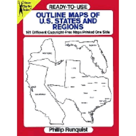 Pre-Owned Ready-to-Use Outline Maps of the U.S. States and Regions: 159 Different Copyright-Free Maps Printed One Side (Dover Clip Art) (Paperback) 048628056X 9780486280561