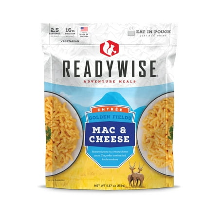 Ready Wise Golden Field Mac and Cheese, Shelf-Stable, Camping Meal, Great for Emergencies