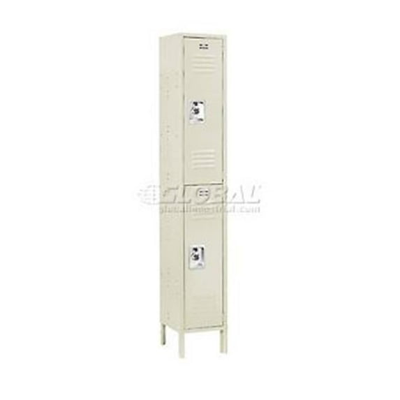 Ready to Assemble Single Tier & 3 Door Locker- Tan - 12 x 18 x 60 in.
