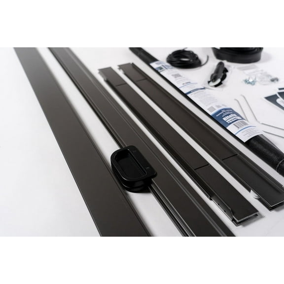 Ready-to-Assemble Adjustable Sliding Screen Door Kit Bronze, 48", Fiber Mesh, Fits 95% of U.S. Doors