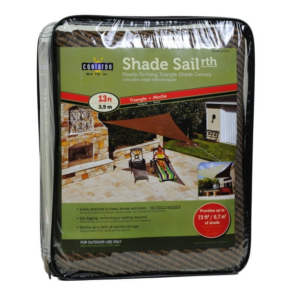 Ready to Hang Triangle Shade Sail 90% UV