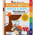 thumbnail image 1 of Pre-Owned Ready to Learn: Kindergarten Write and Wipe Workbook: Addition, Subtraction, Sight Words, Letter Sounds, and Letter Tracing (Spiral-bound) 1645176436 9781645176435, 1 of 1