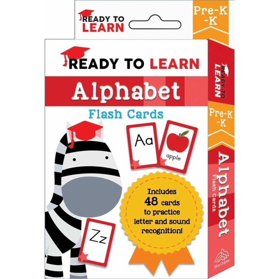 Ready to Learn: Pre-K-K Alphabet Flash Cards: Includes 48 Cards to Practice Letter and Sound Recognition! (Hardcover)