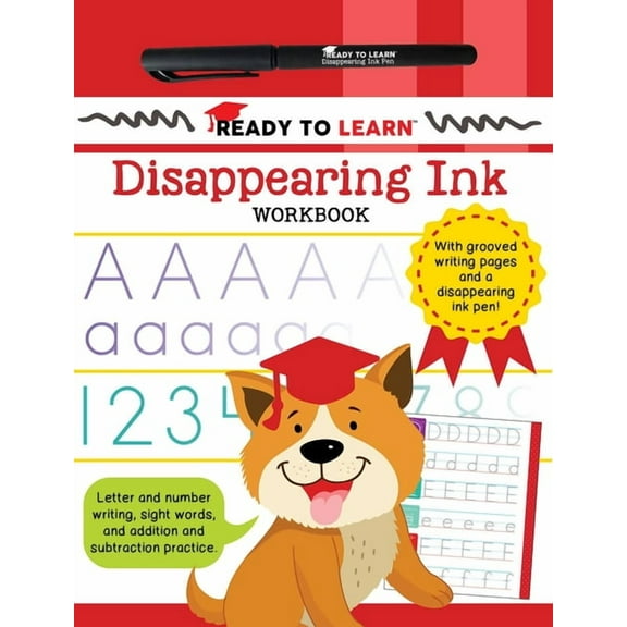 Ready to Learn Ready to Learn Disappearing Ink Workbook: With Grooved Writing Pages and a Disappearing Ink Pen! Letter and Number Writi, (Spiral-Bound)